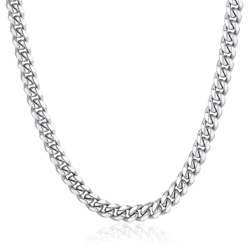 ChainsPro 316L Stainless Steel Men Cuban Necklace 22inch 6MM Chain Mens Gifts - Image 1